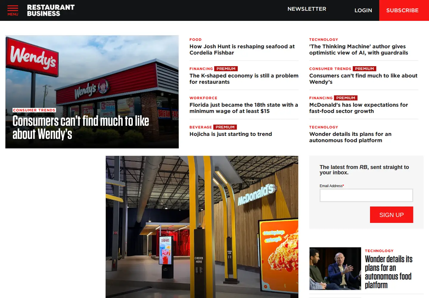 Screenshot of restaurantbusinessonline.com