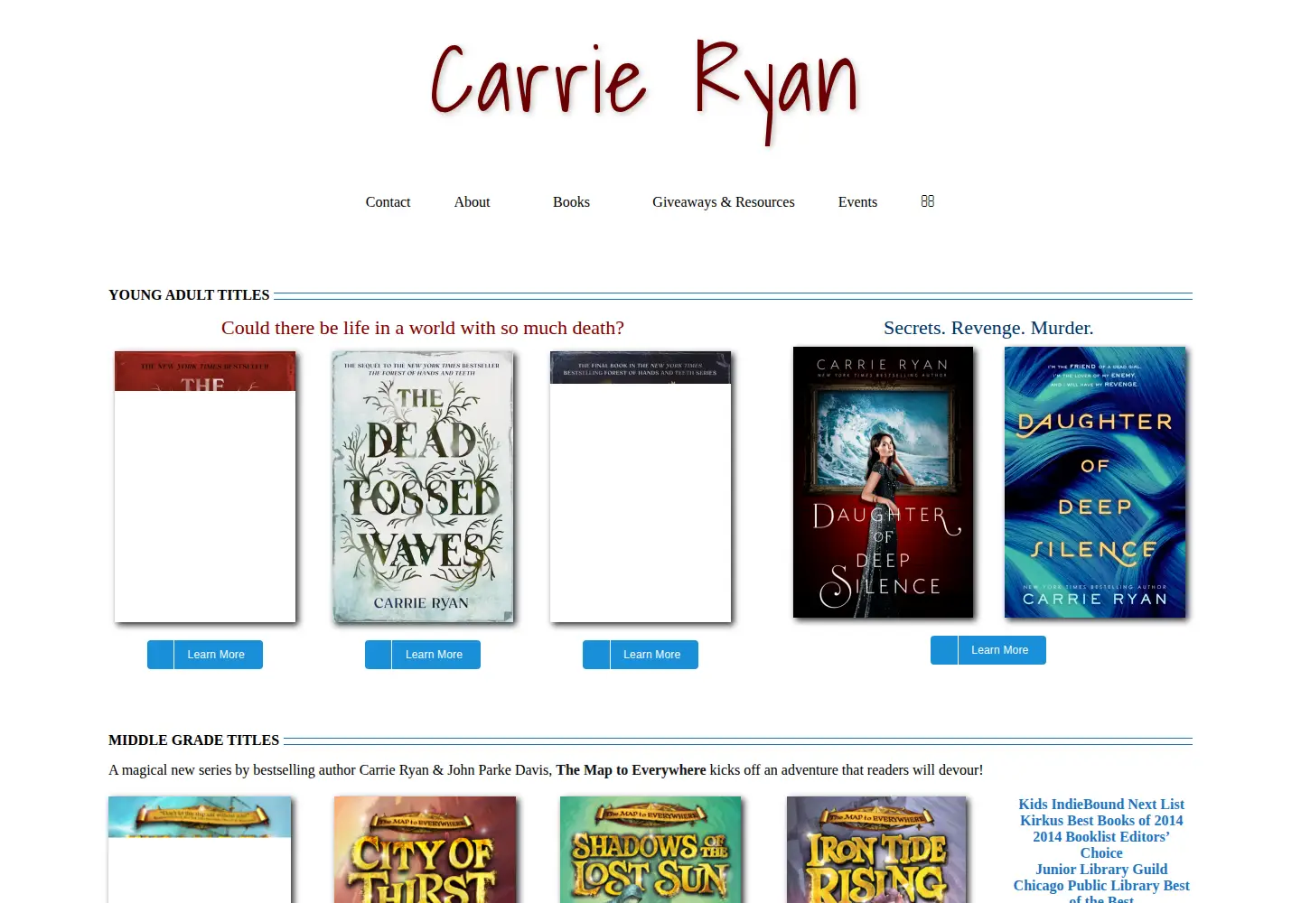 Captured homepage of carrieryan.com in the current scan