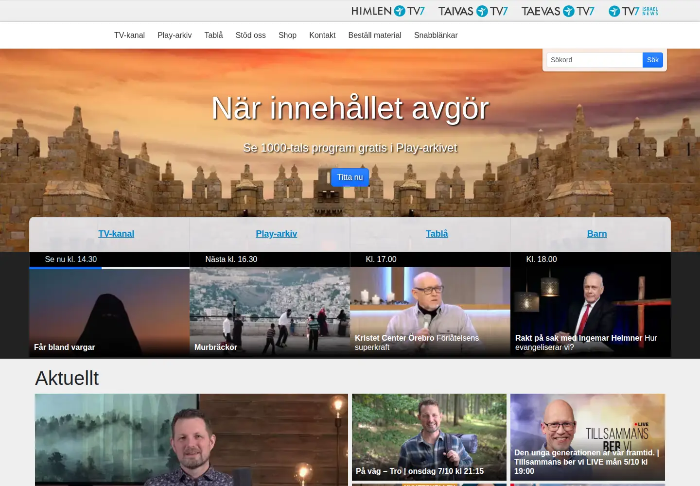 Screenshot of himlentv7.se