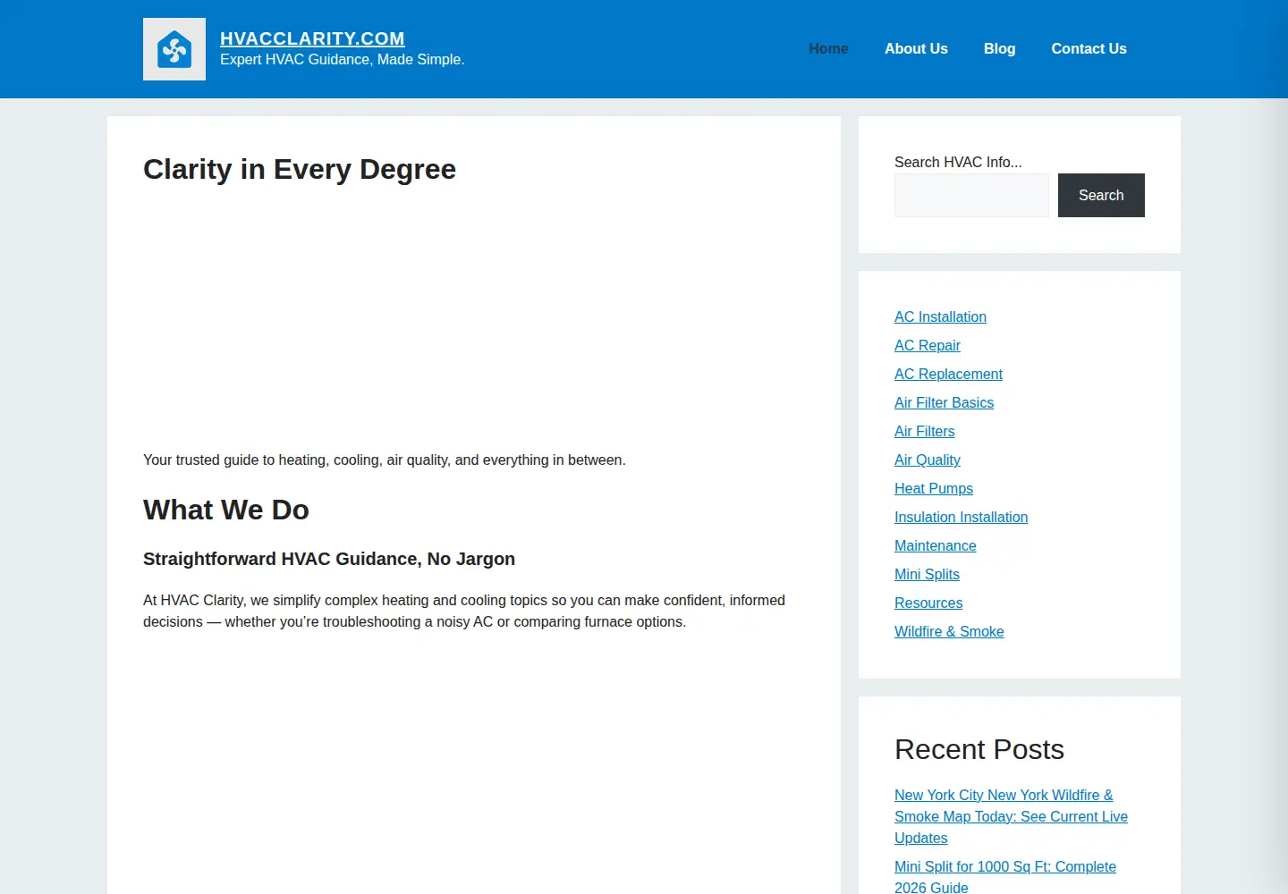 Screenshot of hvacclarity.com
