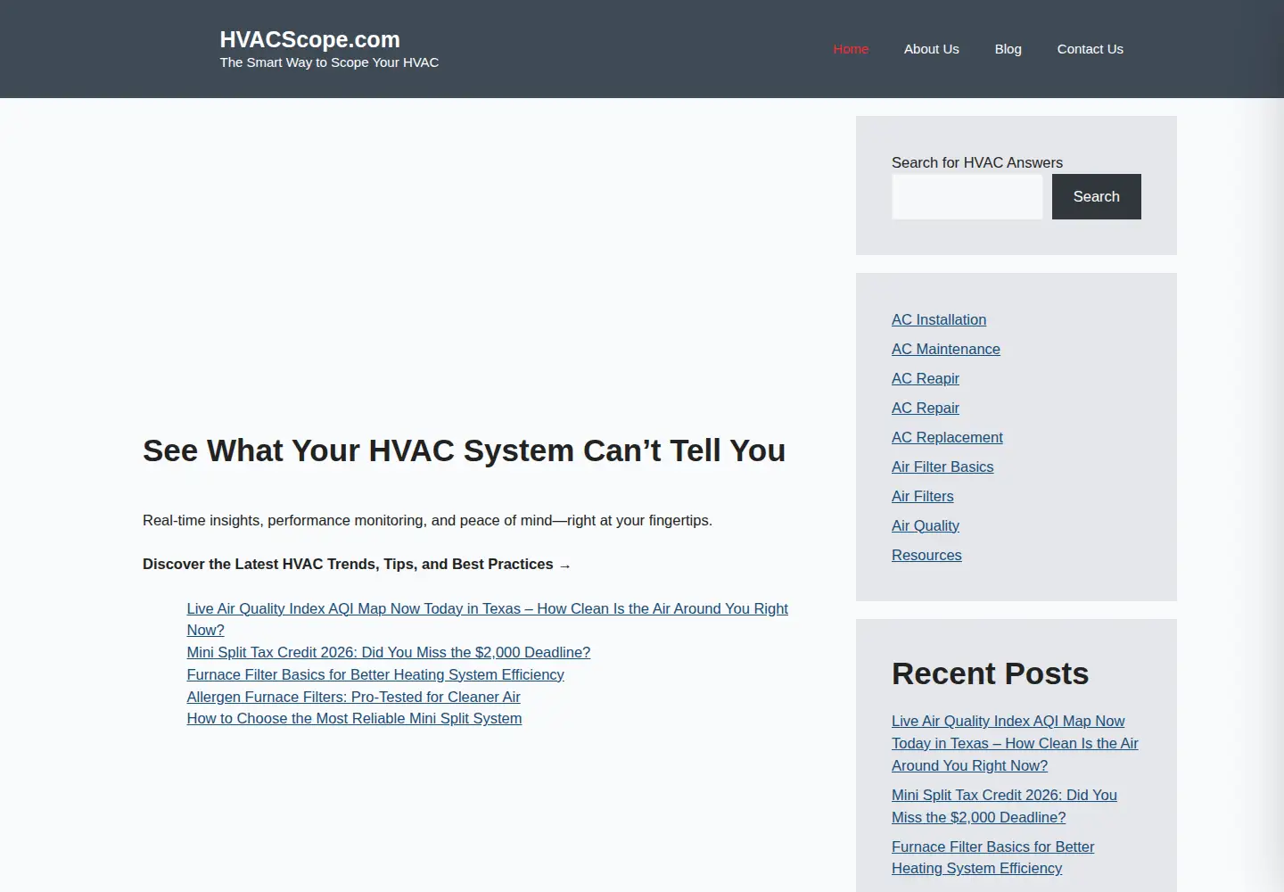 Screenshot of hvacscope.com