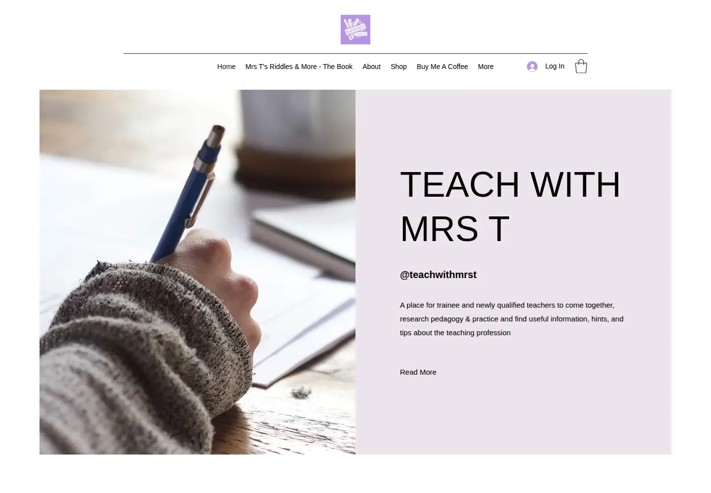 Captured homepage of teachwithmrst.com in the current scan