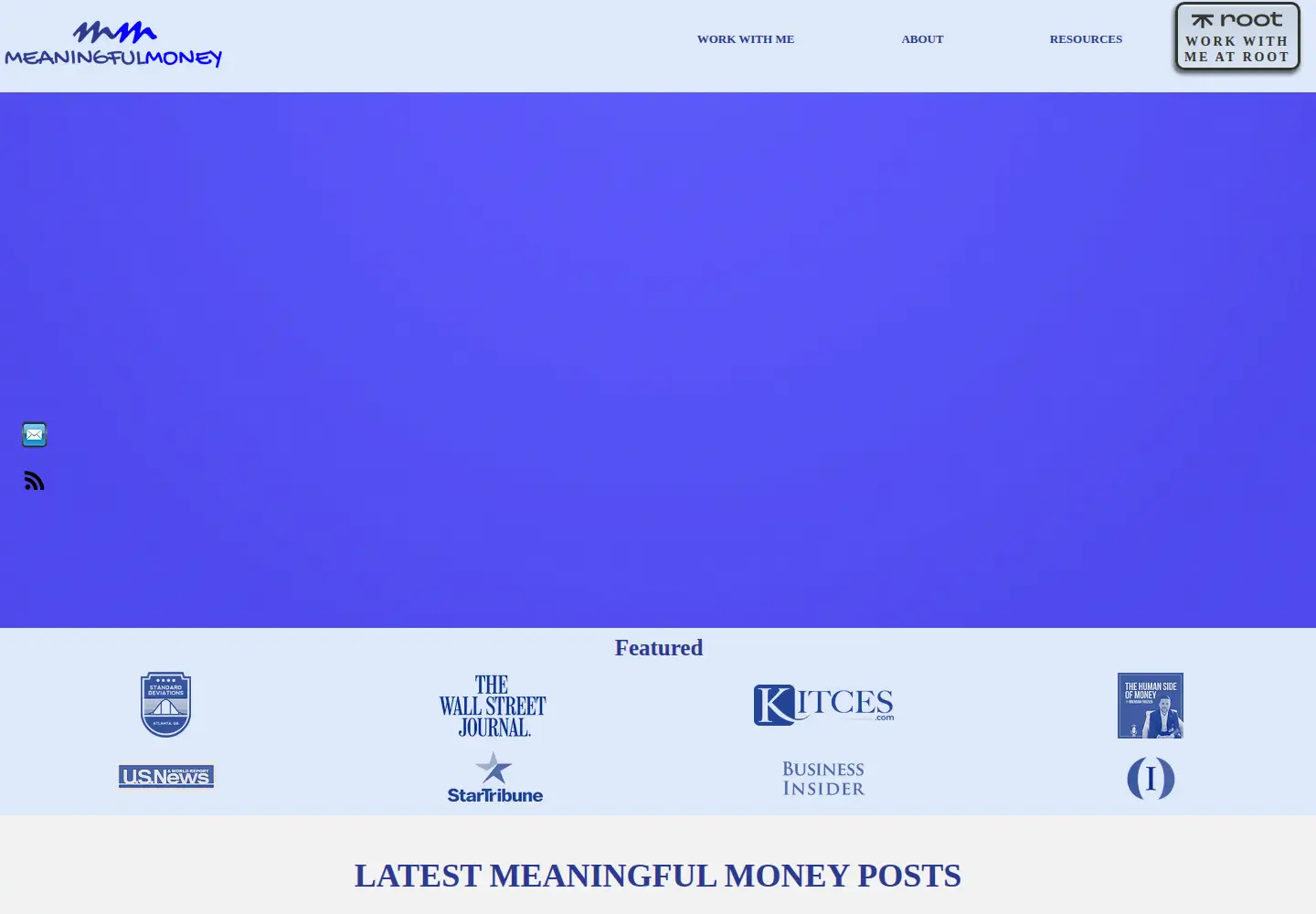 Captured homepage of meaningfulmoney.life in the current scan