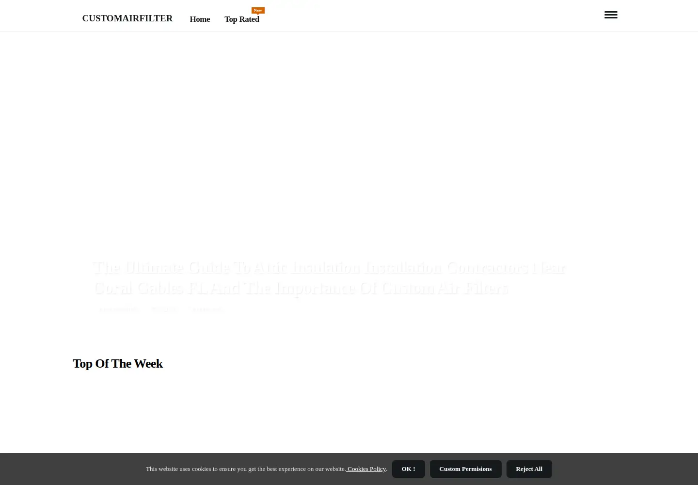Screenshot of customairfilter.net