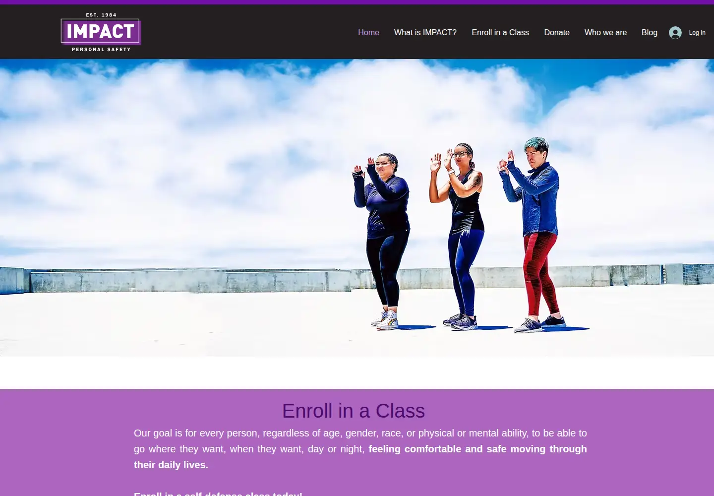 Screenshot of impactpersonalsafety.com