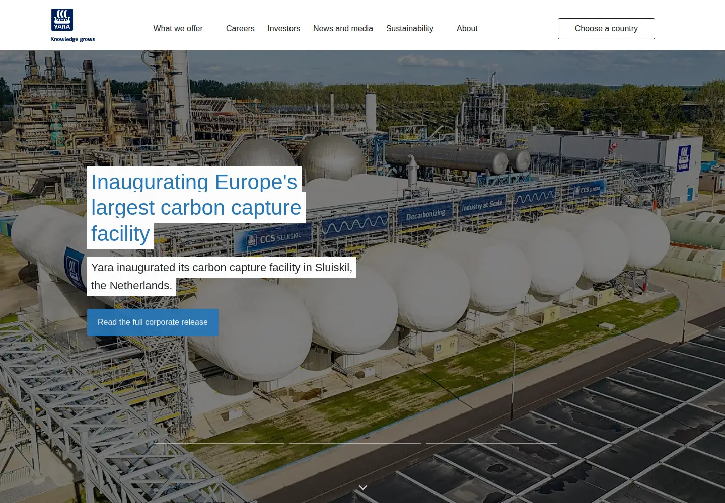 Screenshot of yara.com