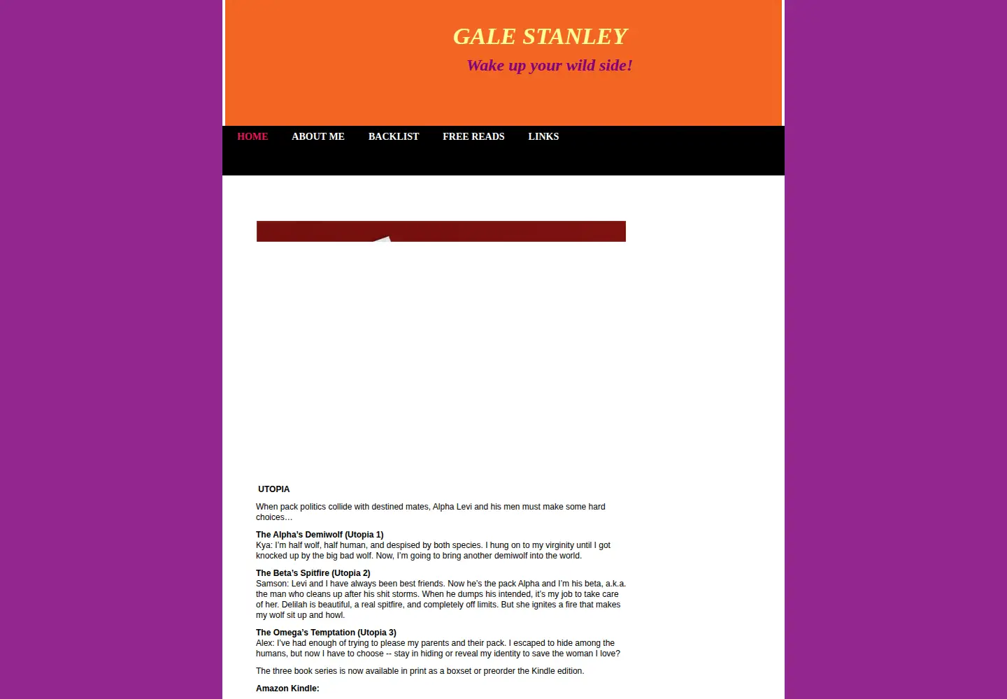 Captured homepage of galestanley.net in the current scan