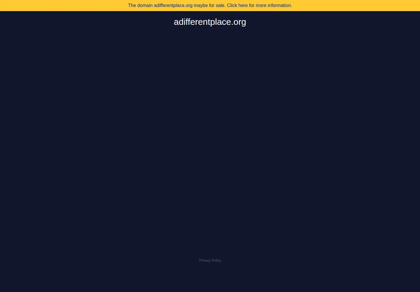 Captured homepage of adifferentplace.org in the current scan