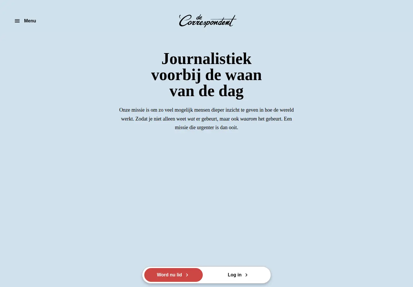 Screenshot of decorrespondent.nl