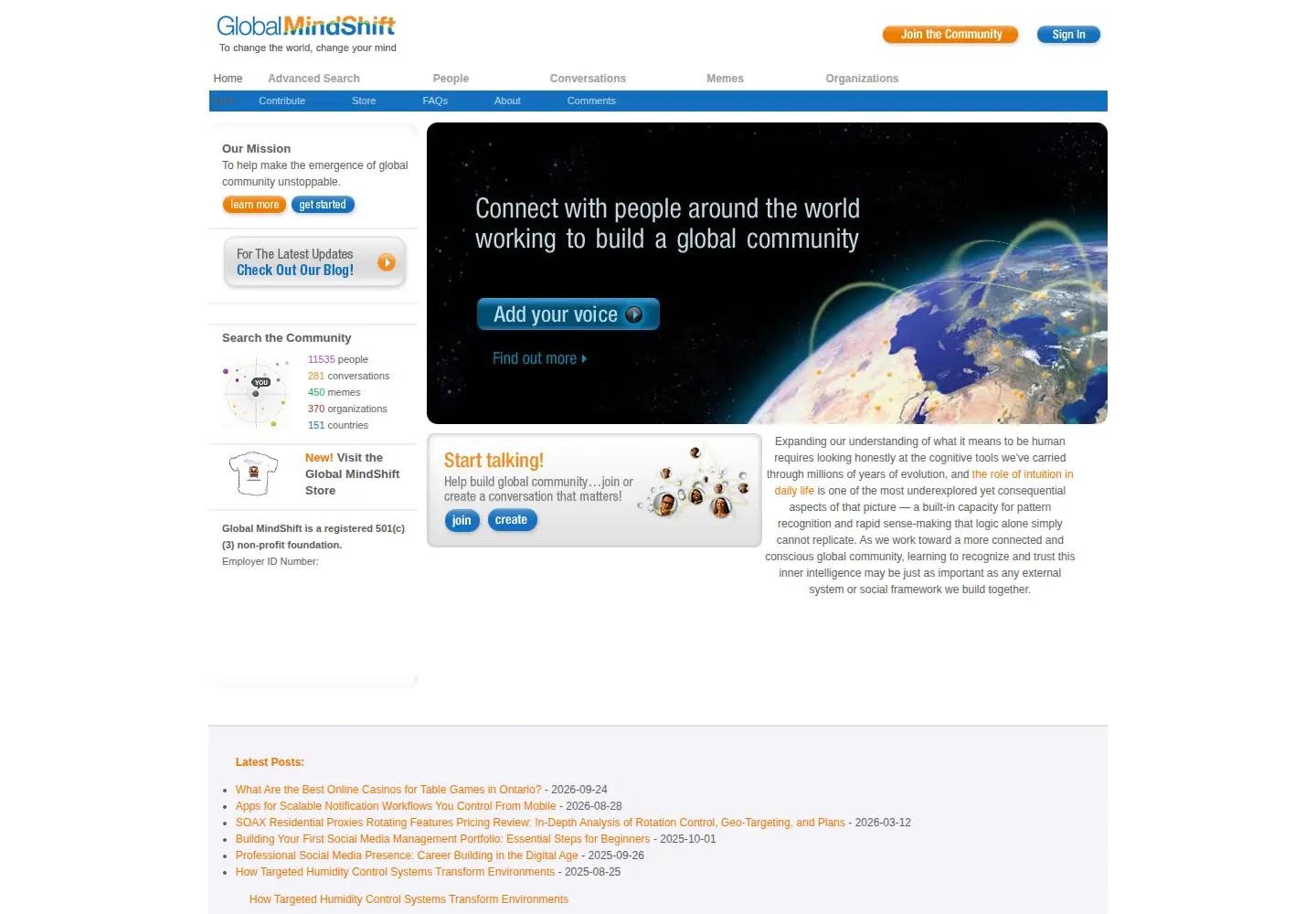 Screenshot of global-mindshift.org