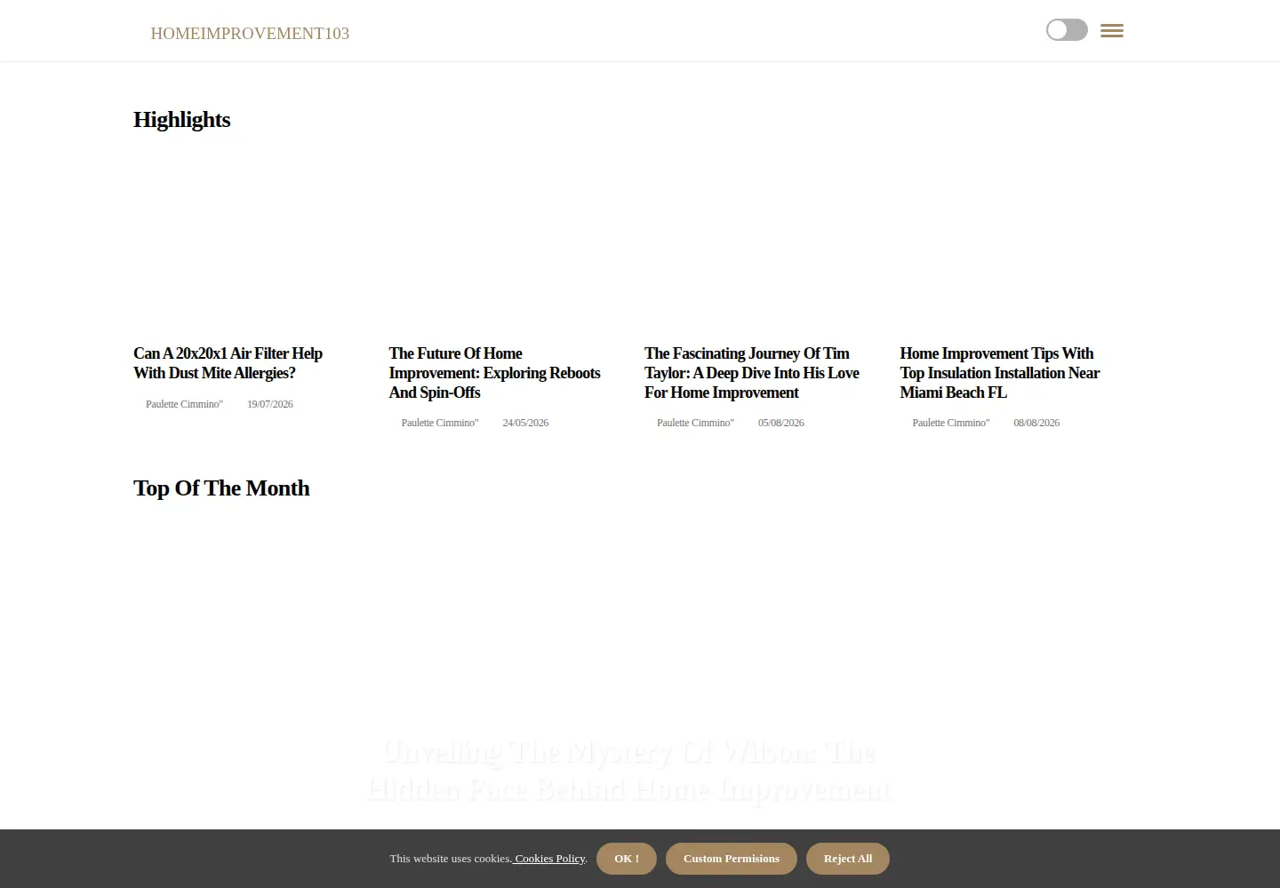 Screenshot of homeimprovement103.com