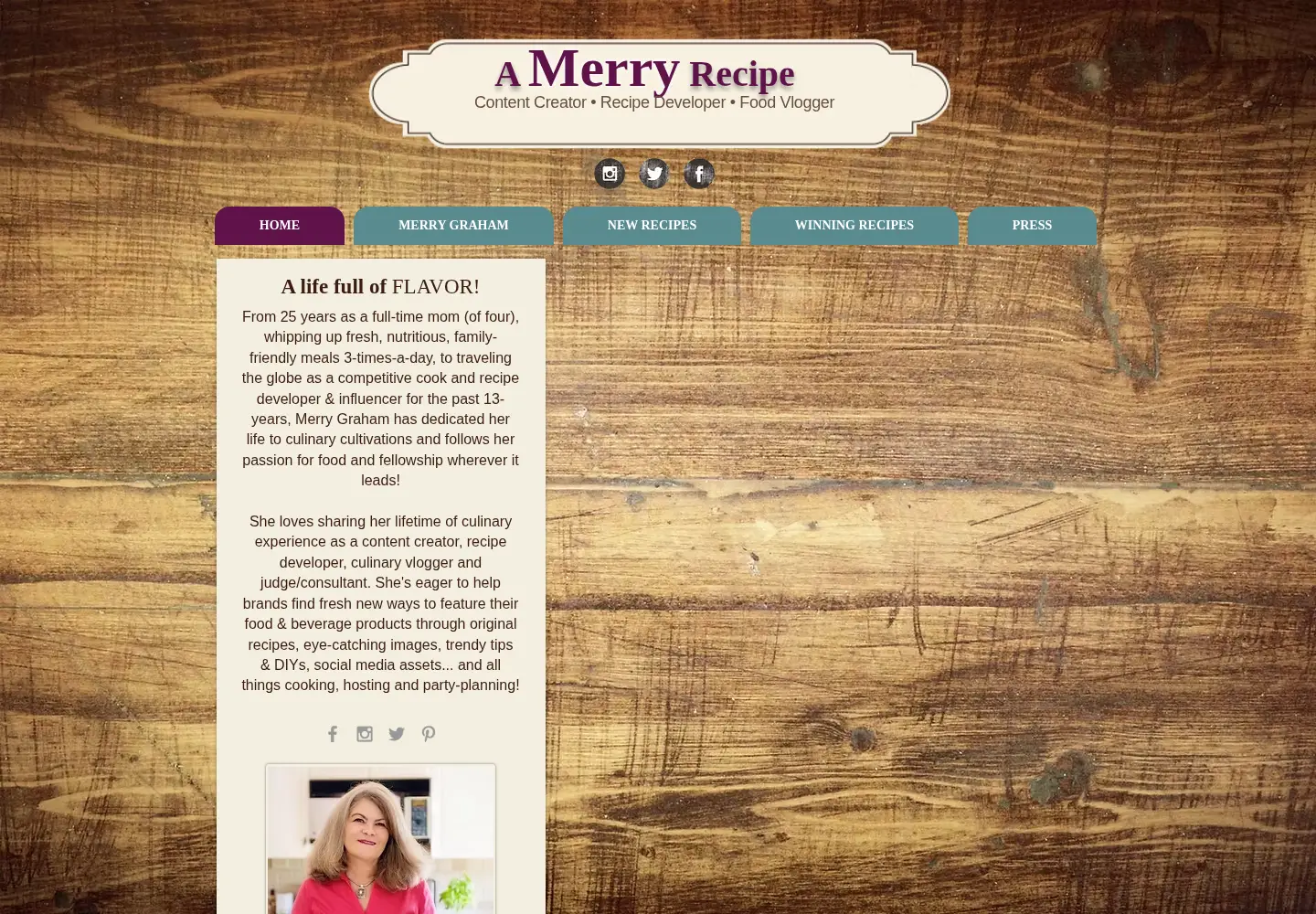 Screenshot of amerryrecipe.com