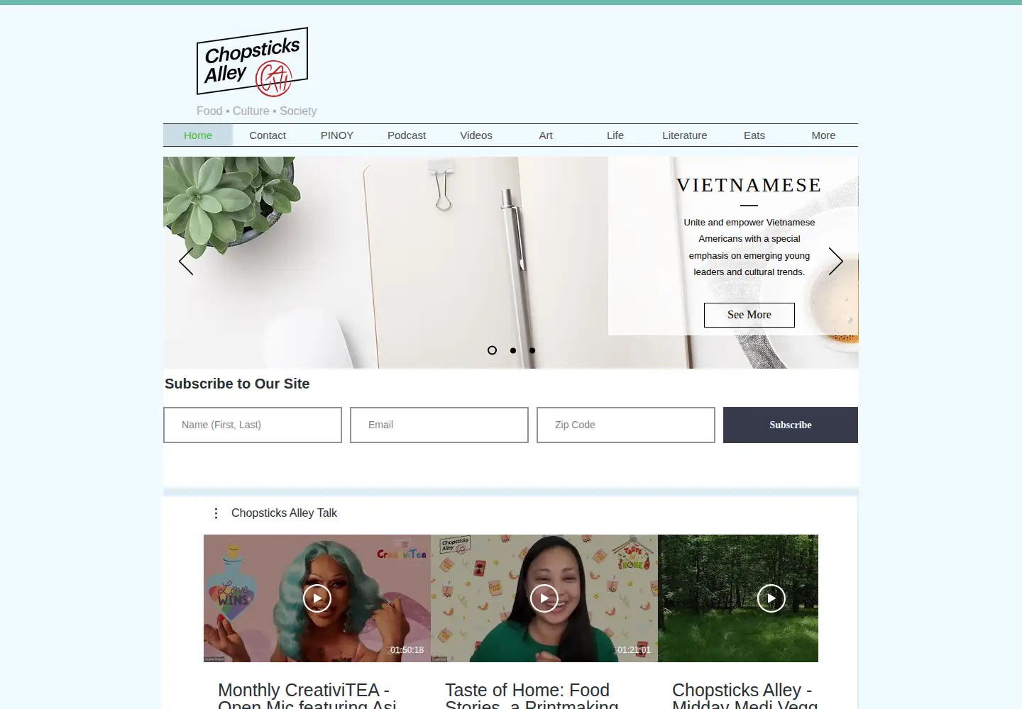 Screenshot of chopsticksalley.com