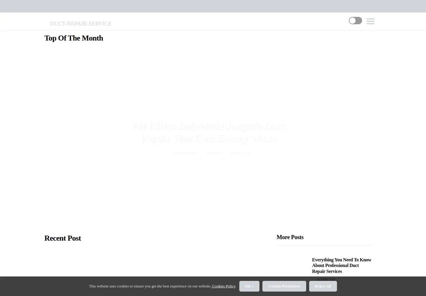 Screenshot of duct-repair-service.com