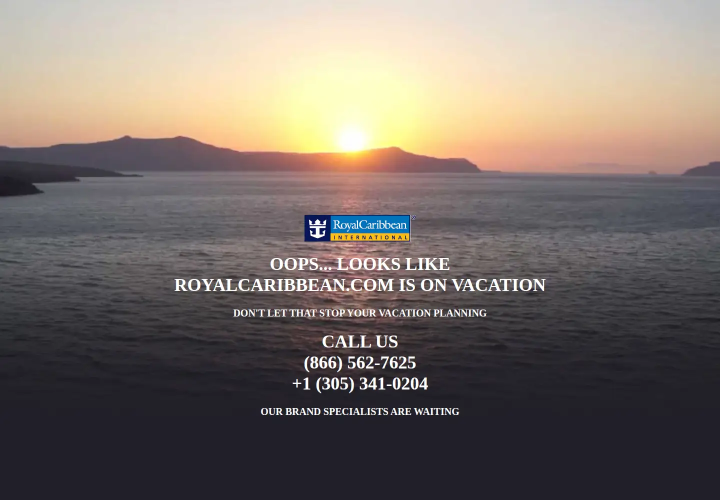 Screenshot of royalcaribbean.com