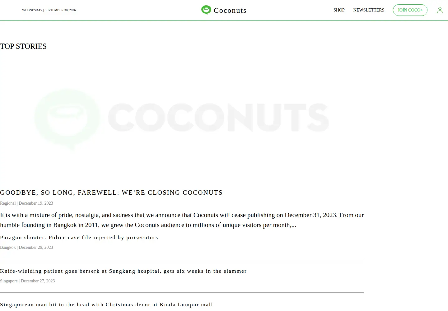 Screenshot of coconuts.co