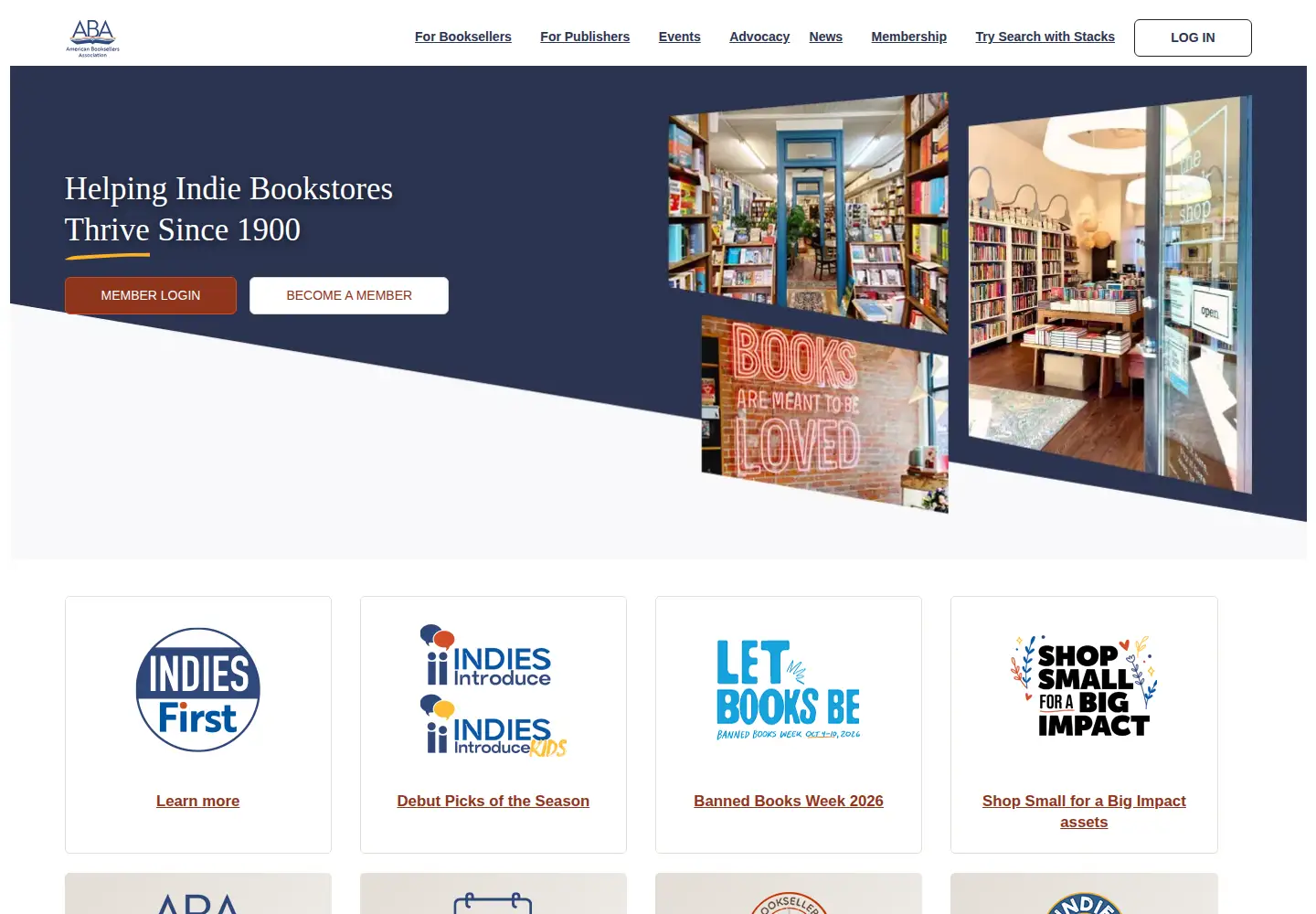 Screenshot of bookweb.org