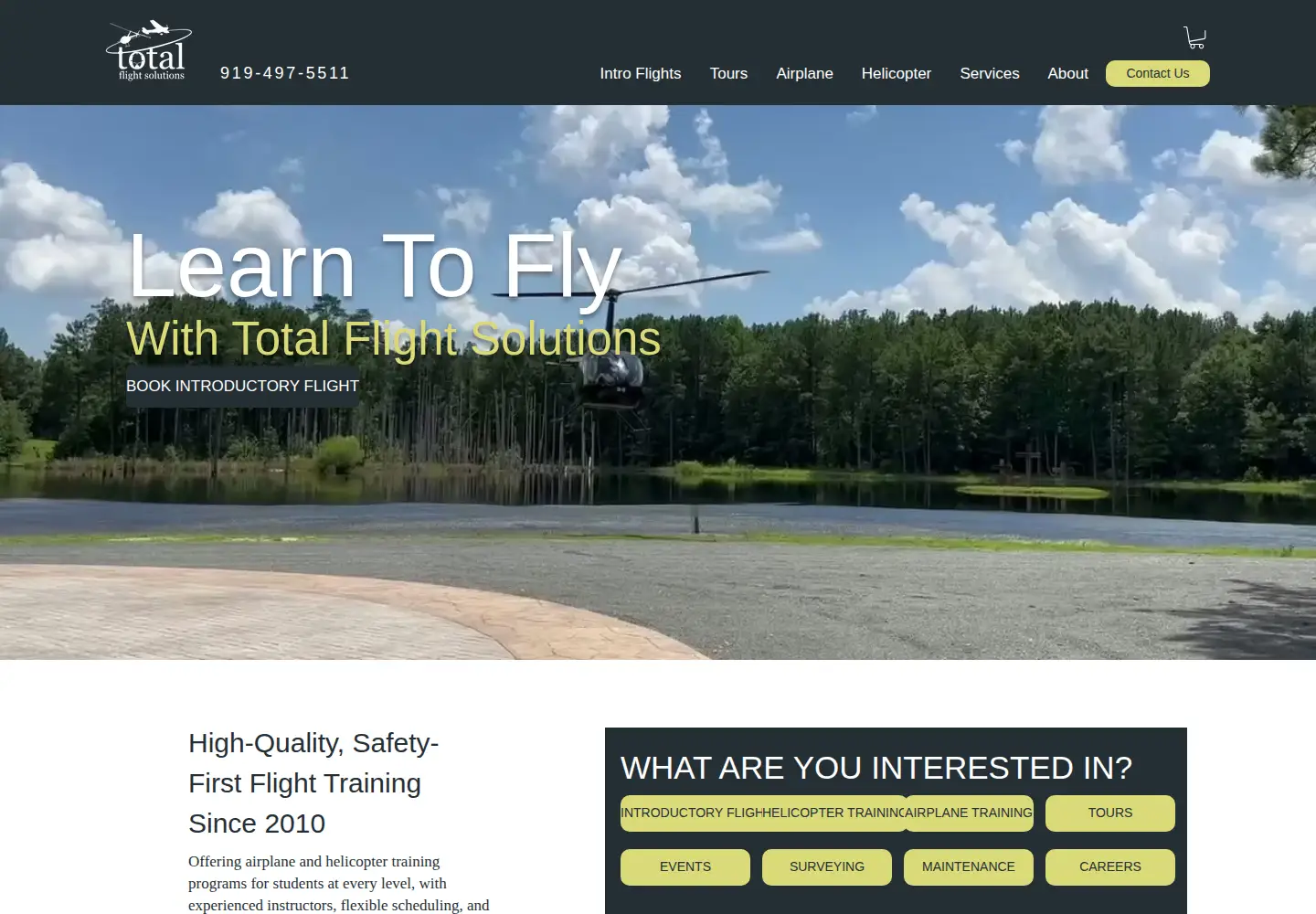 Screenshot of totalflight.com