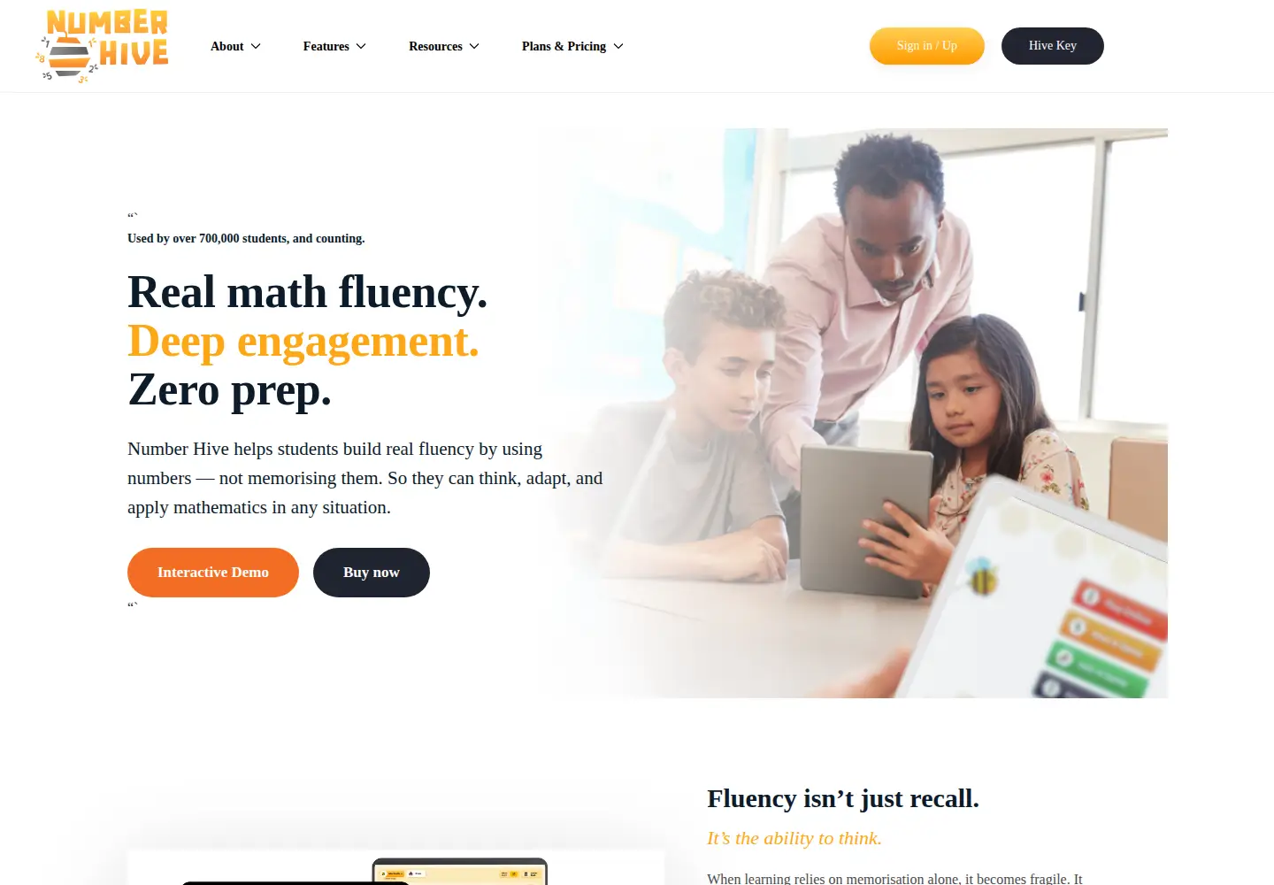 Screenshot of numberhive.org