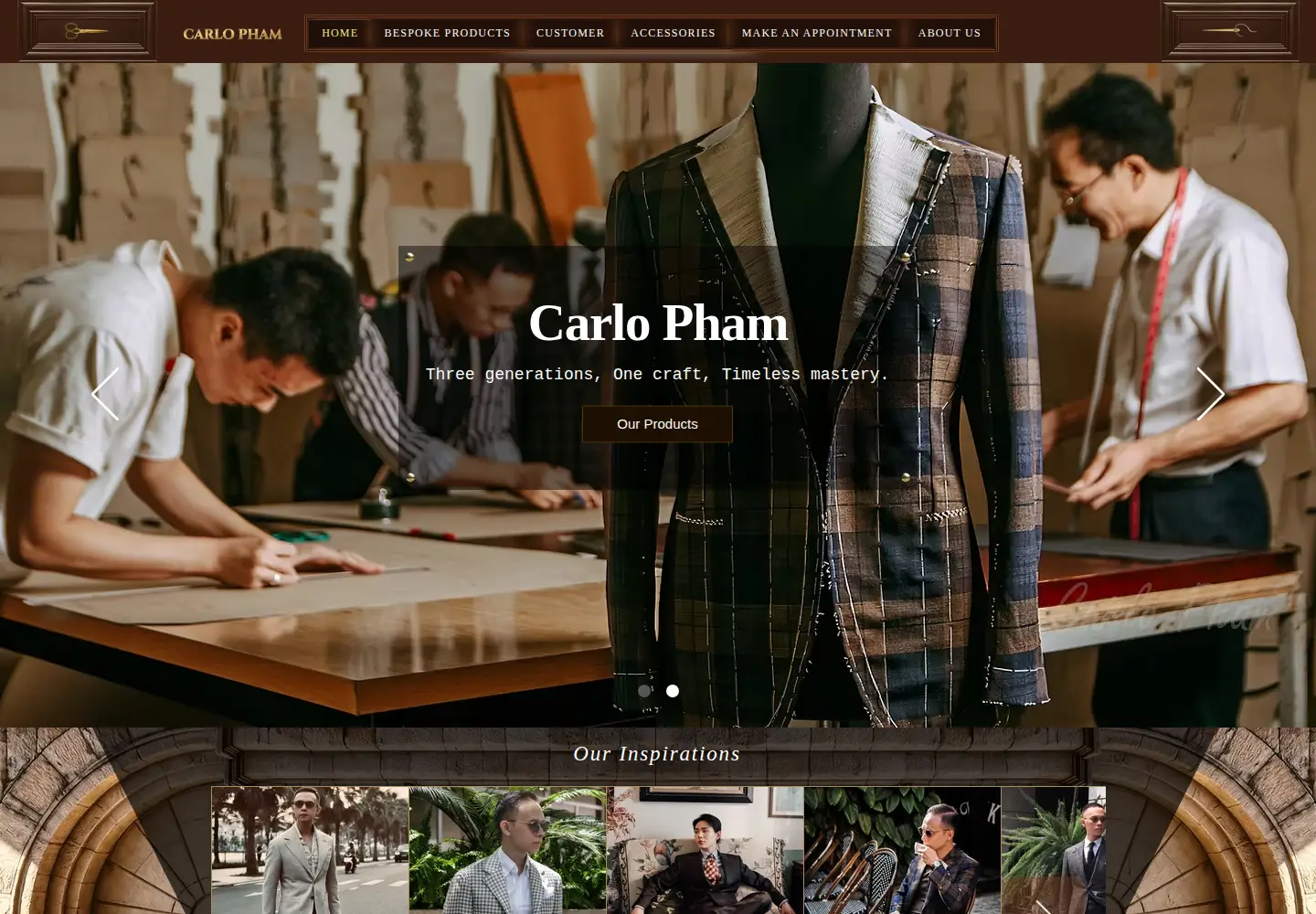 Captured homepage of carlopham.com in the current scan