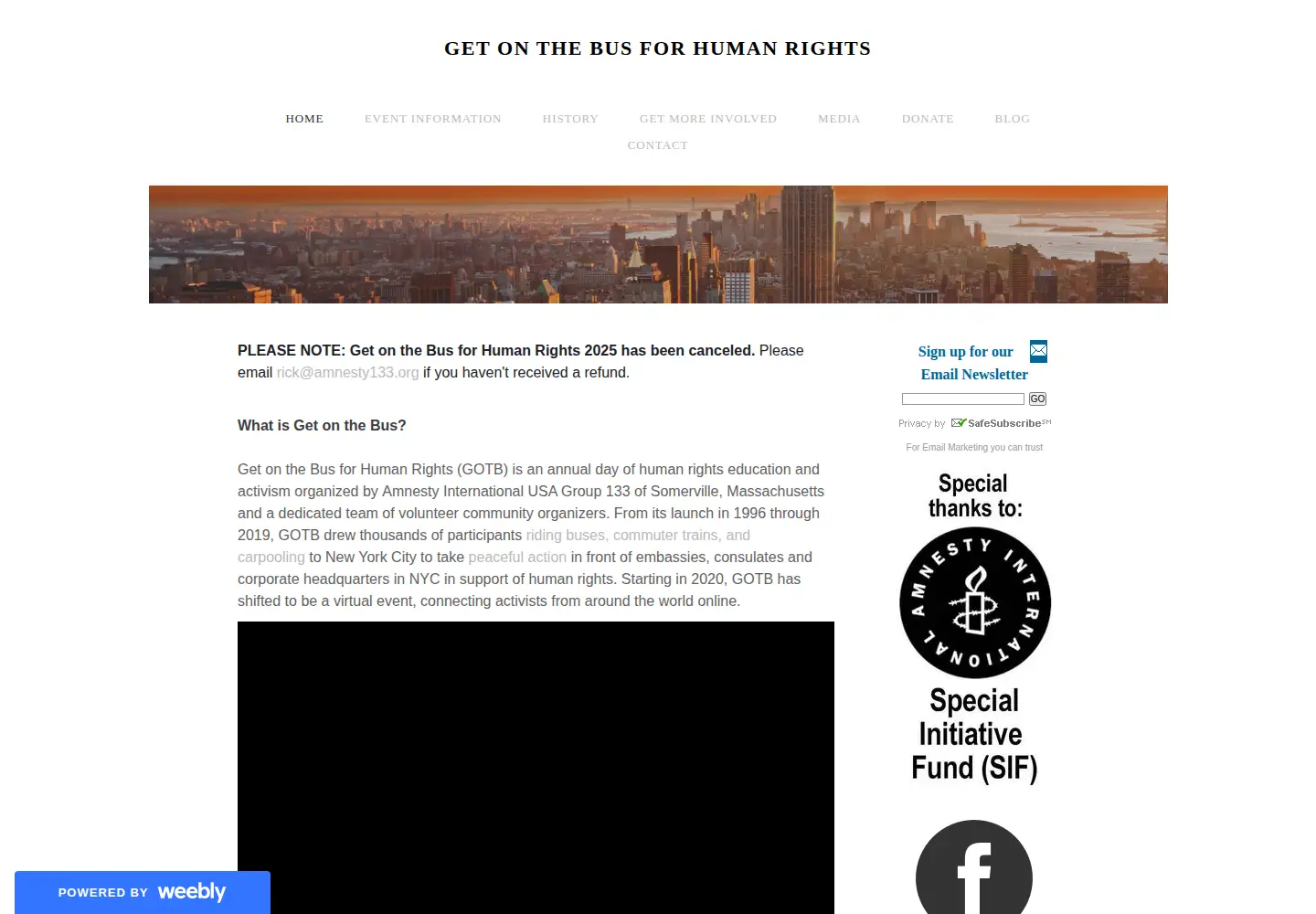 Captured homepage of gotb.org in the current scan