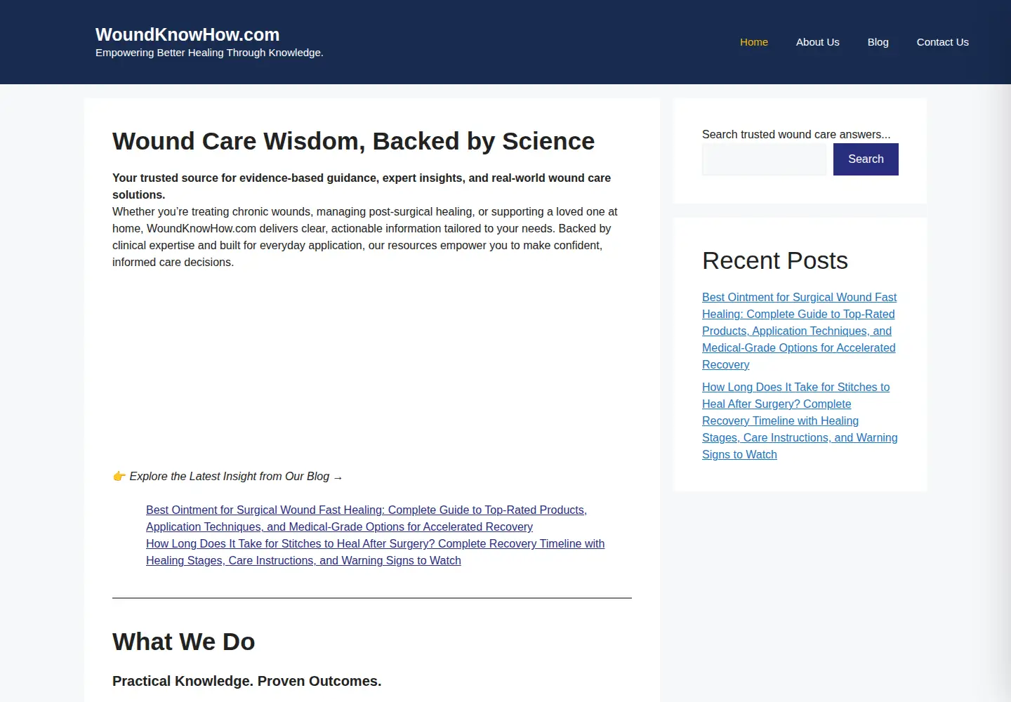 Screenshot of woundknowhow.com