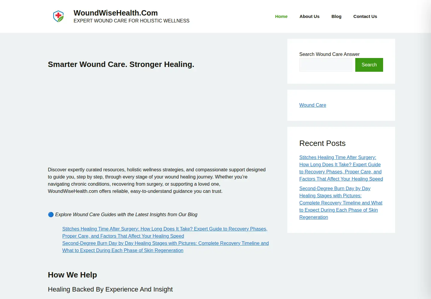 Screenshot of woundwisehealth.com