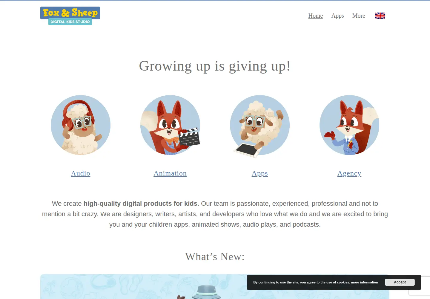 Screenshot of foxandsheep.com