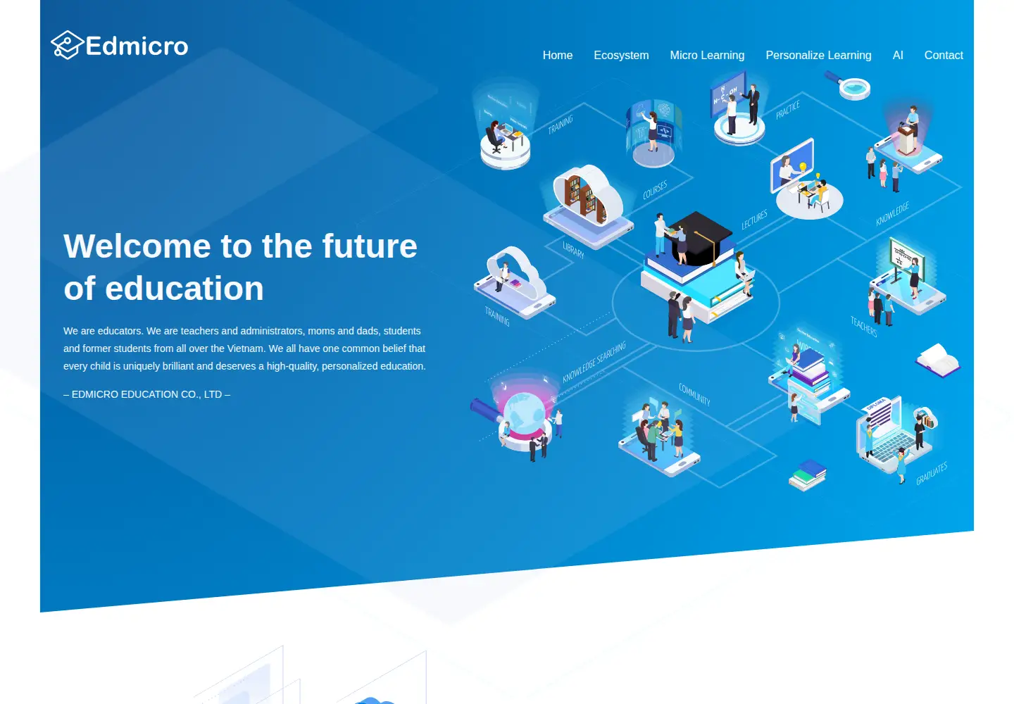 Screenshot of edmicro.vn