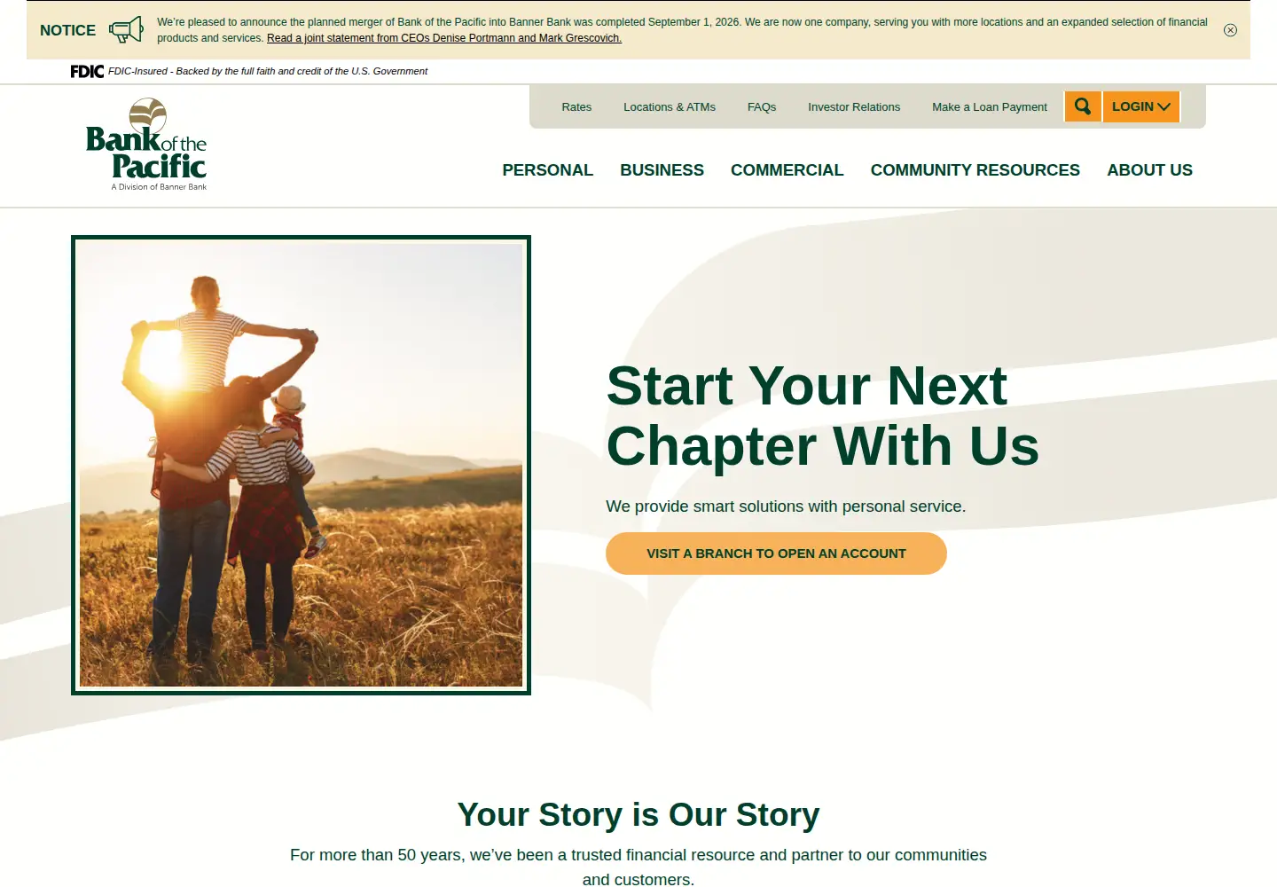 Screenshot of bankofthepacific.com