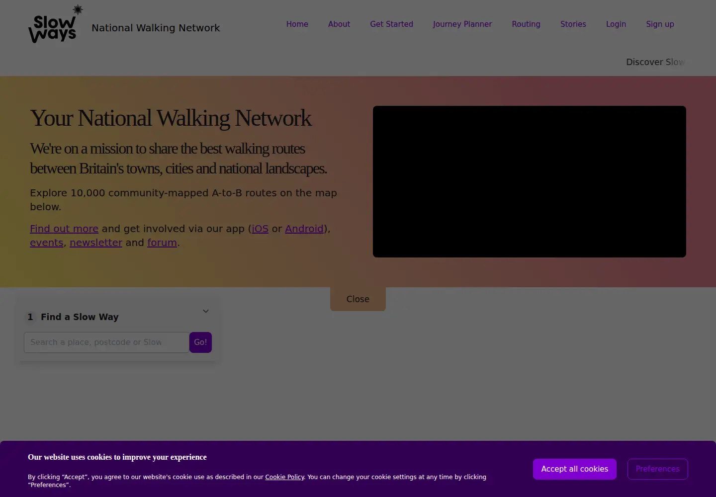 Screenshot of slowways.org