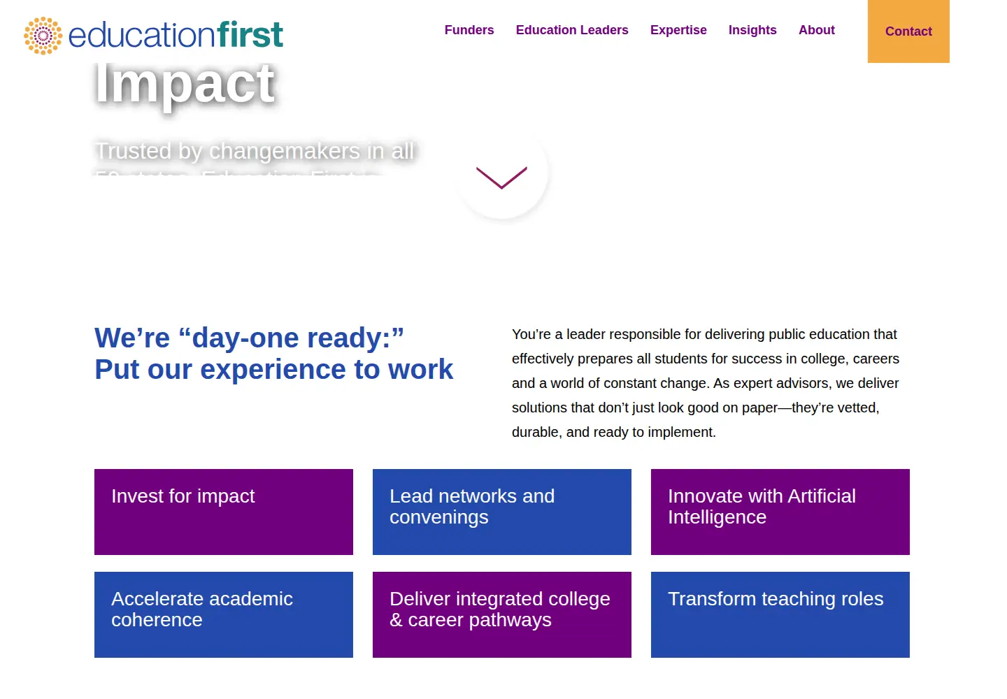 Screenshot of education-first.com