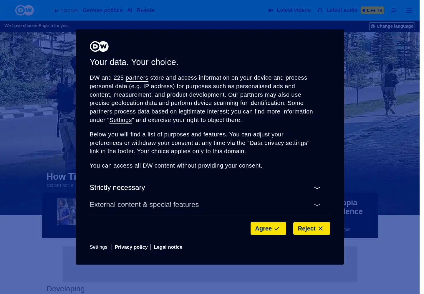Screenshot of dw.com