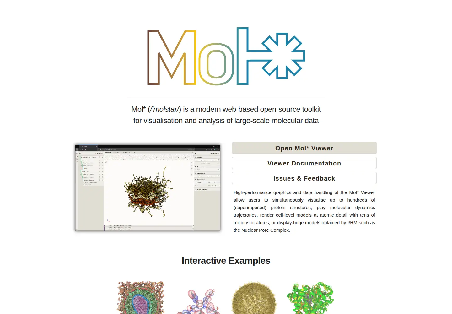Screenshot of molstar.org