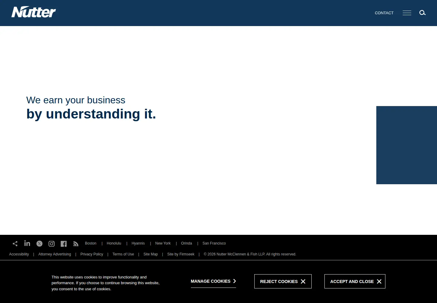 Screenshot of nutter.com