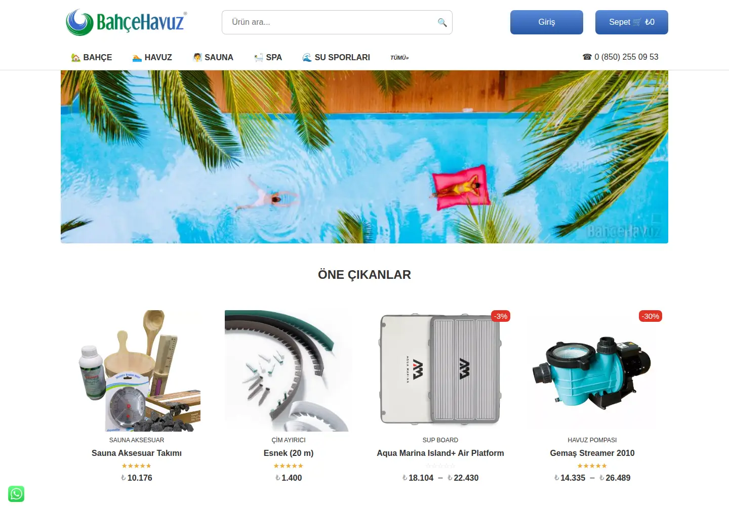 Screenshot of bahcehavuz.com