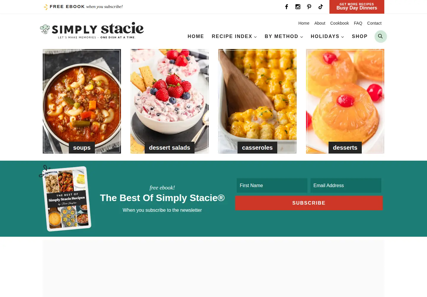 Screenshot of simplystacie.net