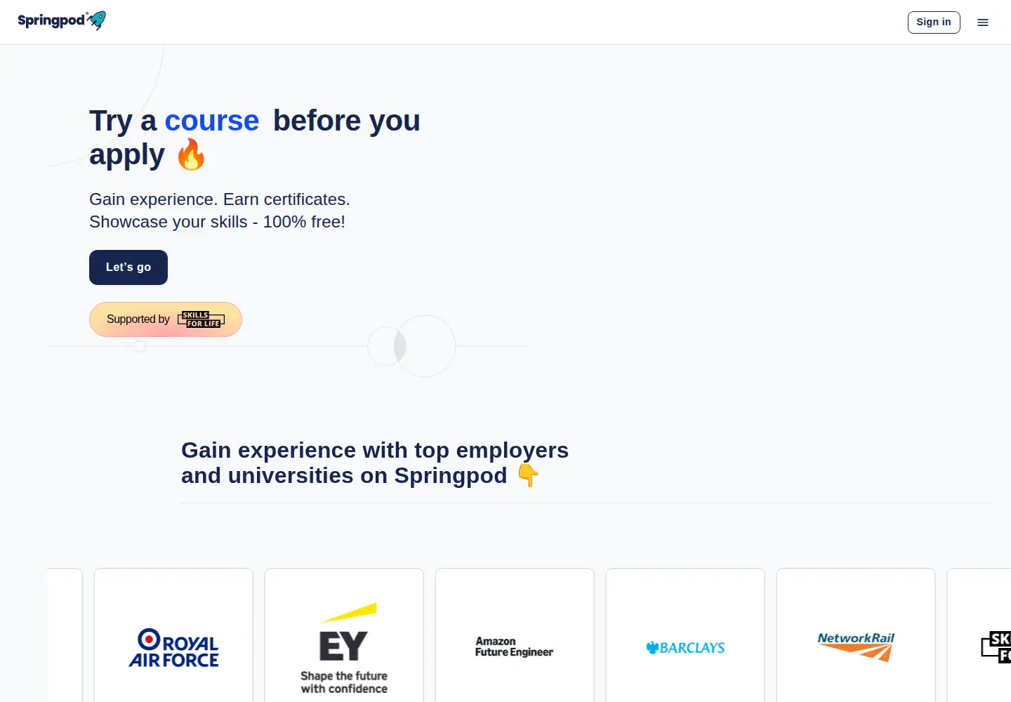 Screenshot of springpod.com