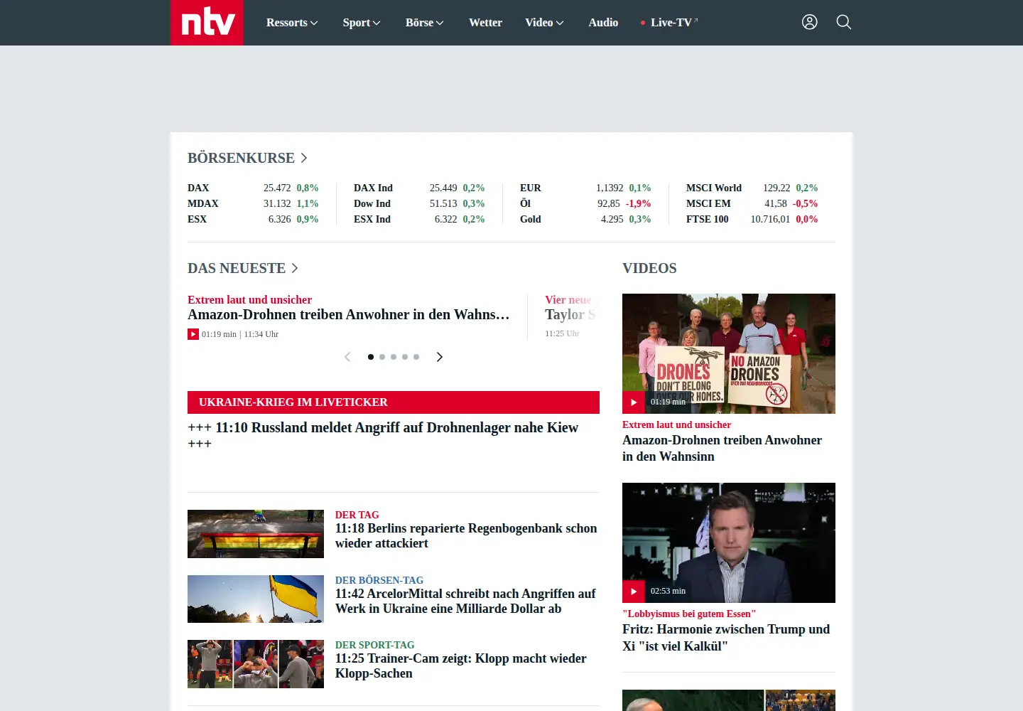 Screenshot of n-tv.de