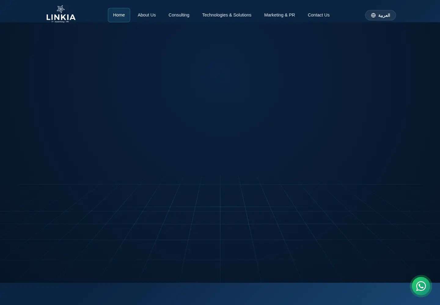 Captured homepage of linkia.qa in the current scan