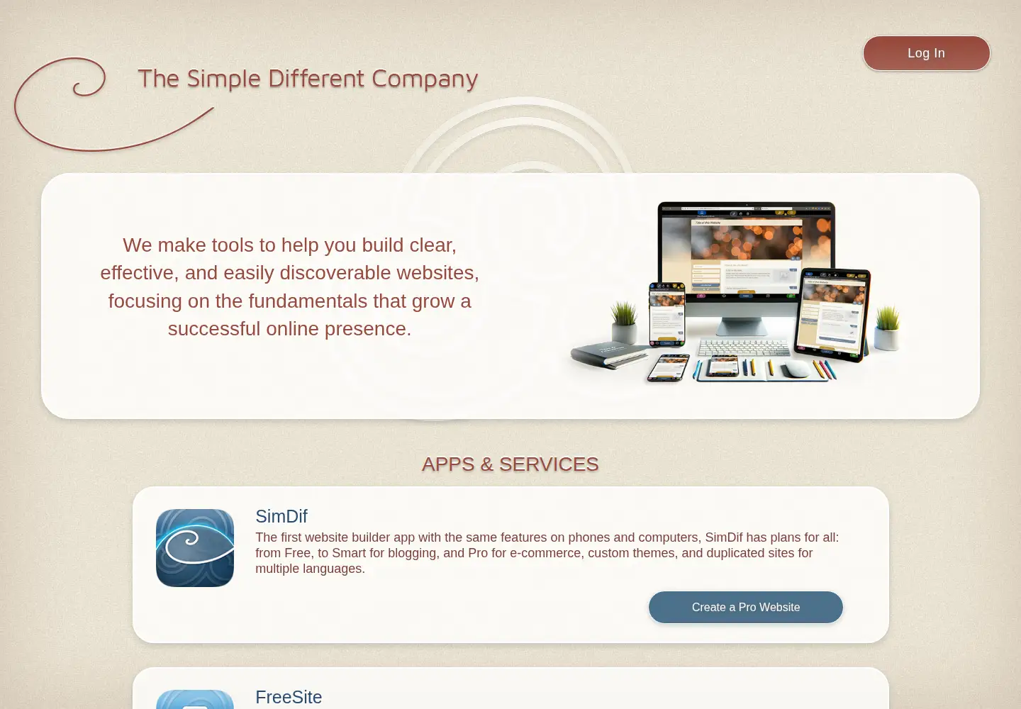 Screenshot of simple-different.com