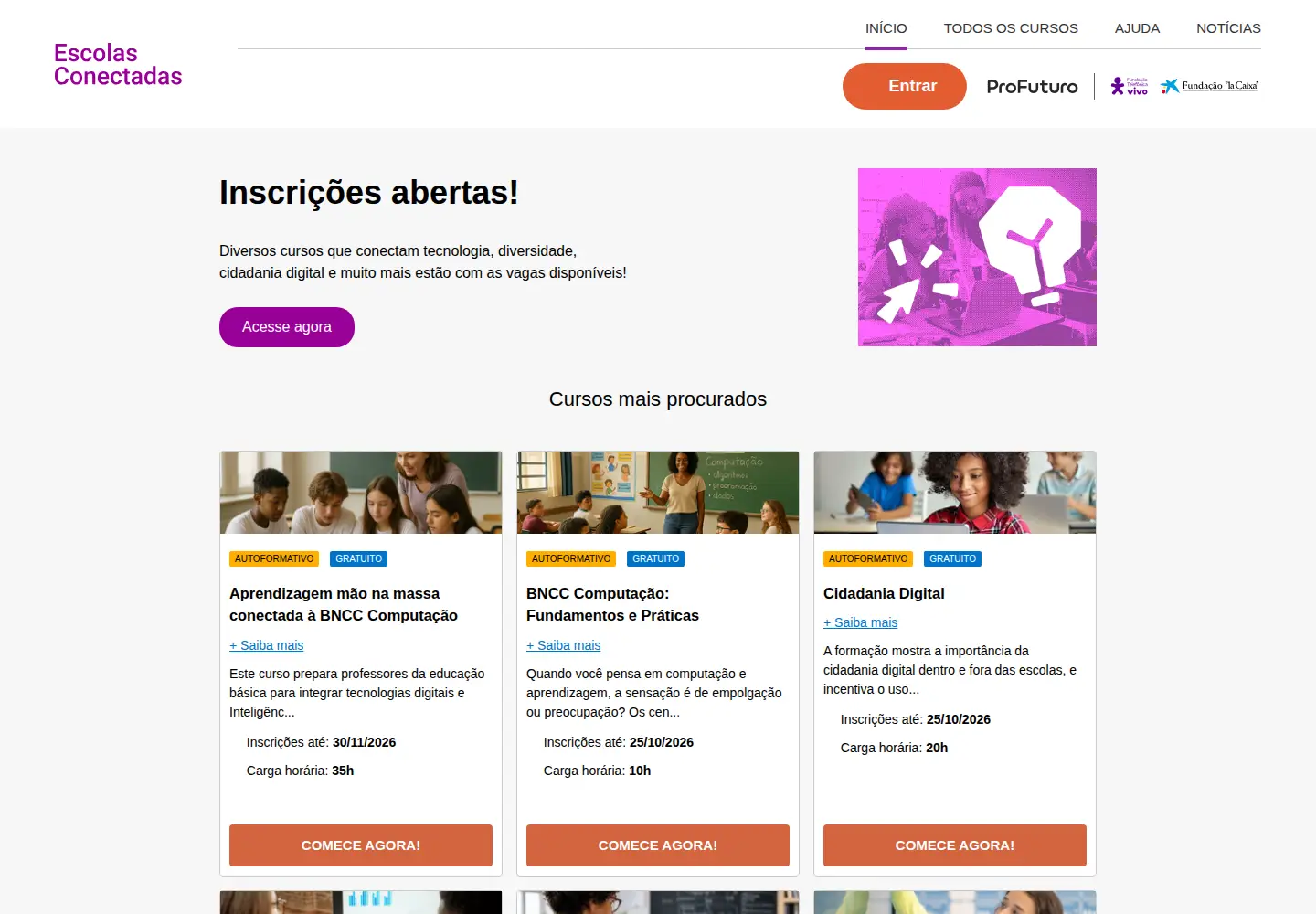Screenshot of escolasconectadas.org.br