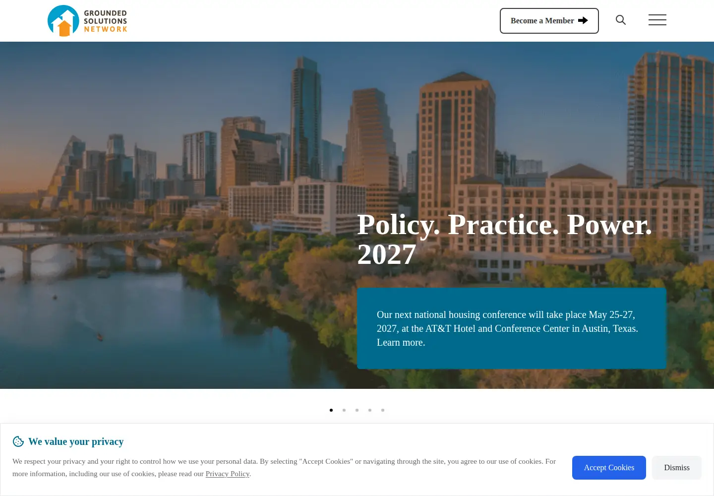 Screenshot of groundedsolutions.org