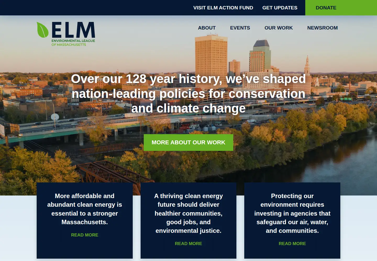 Screenshot of environmentalleague.org