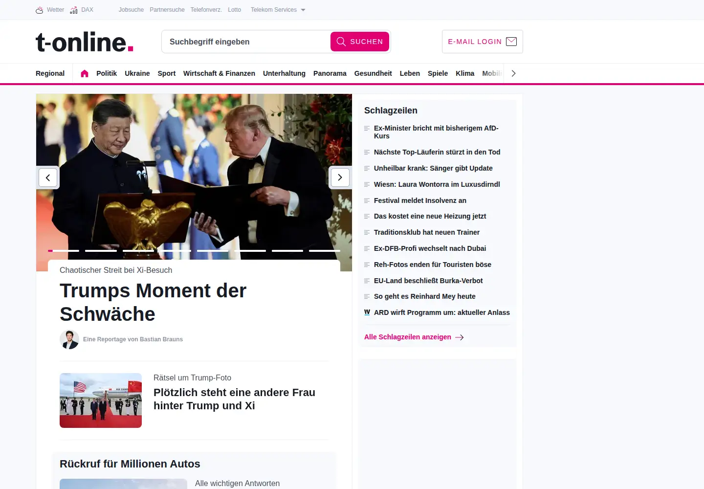 Screenshot of t-online.de