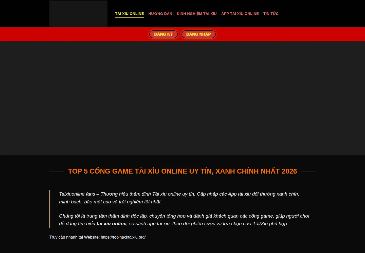 Screenshot of taixiuonline.fans