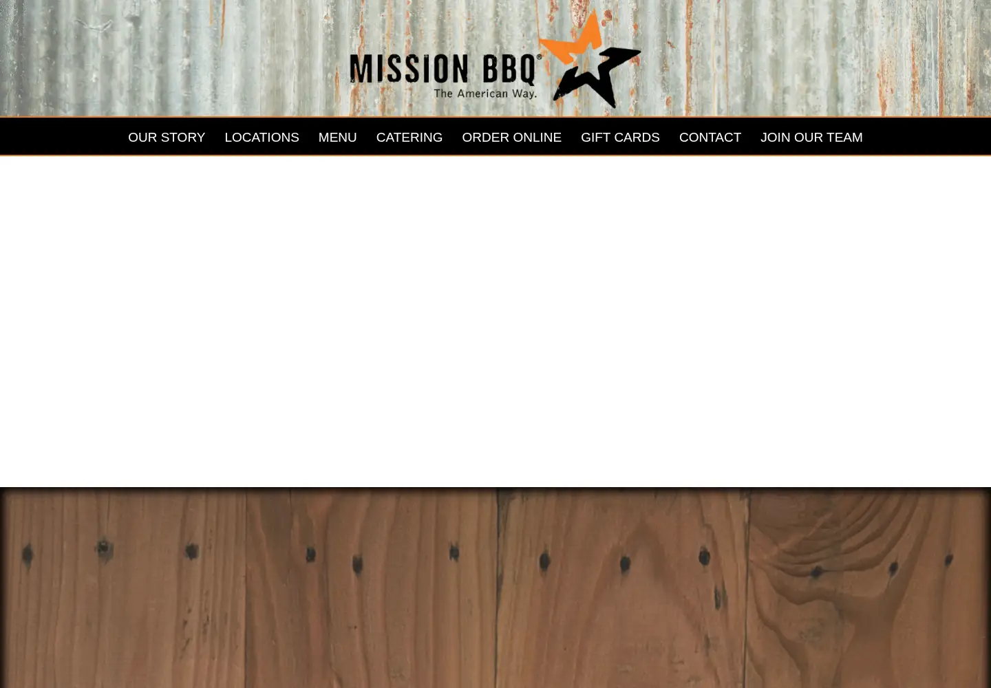 Captured homepage of mission-bbq.com in the current scan