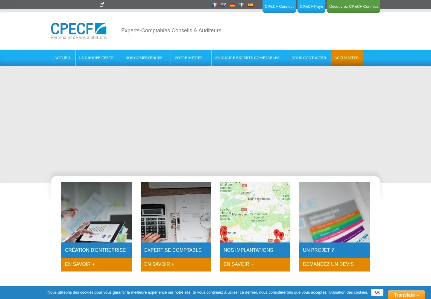 Captured homepage of cpecf.com in the current scan