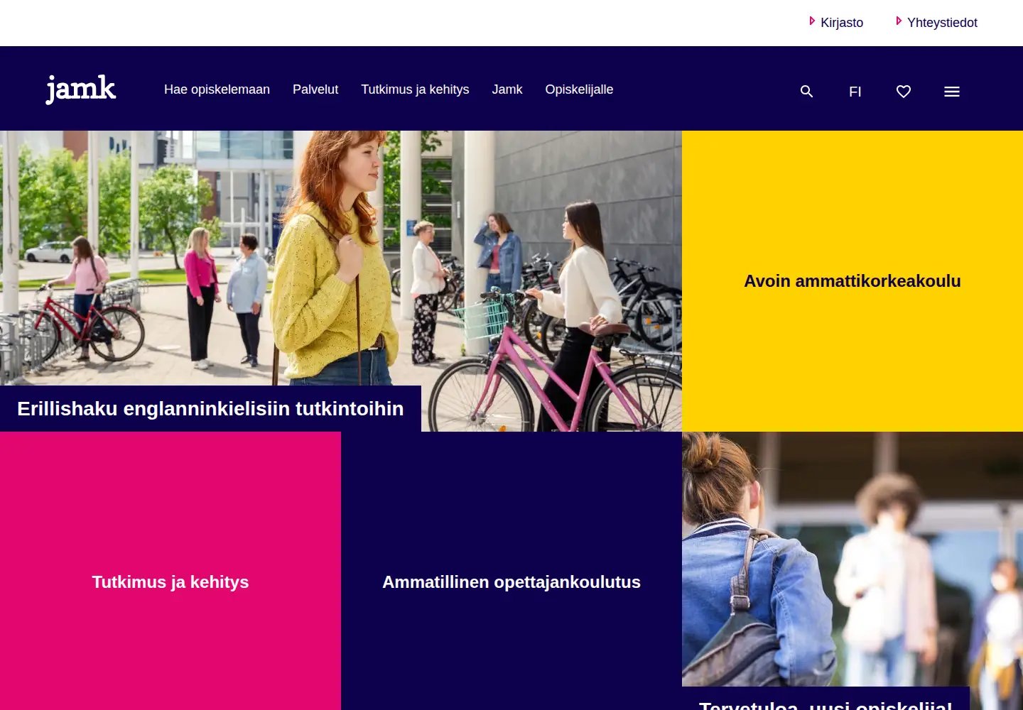 Screenshot of jamk.fi