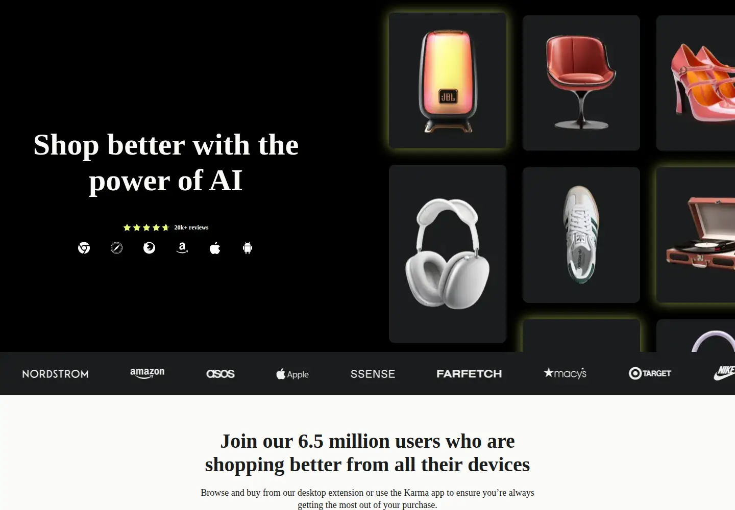 Captured homepage of karmanow.com in the current scan